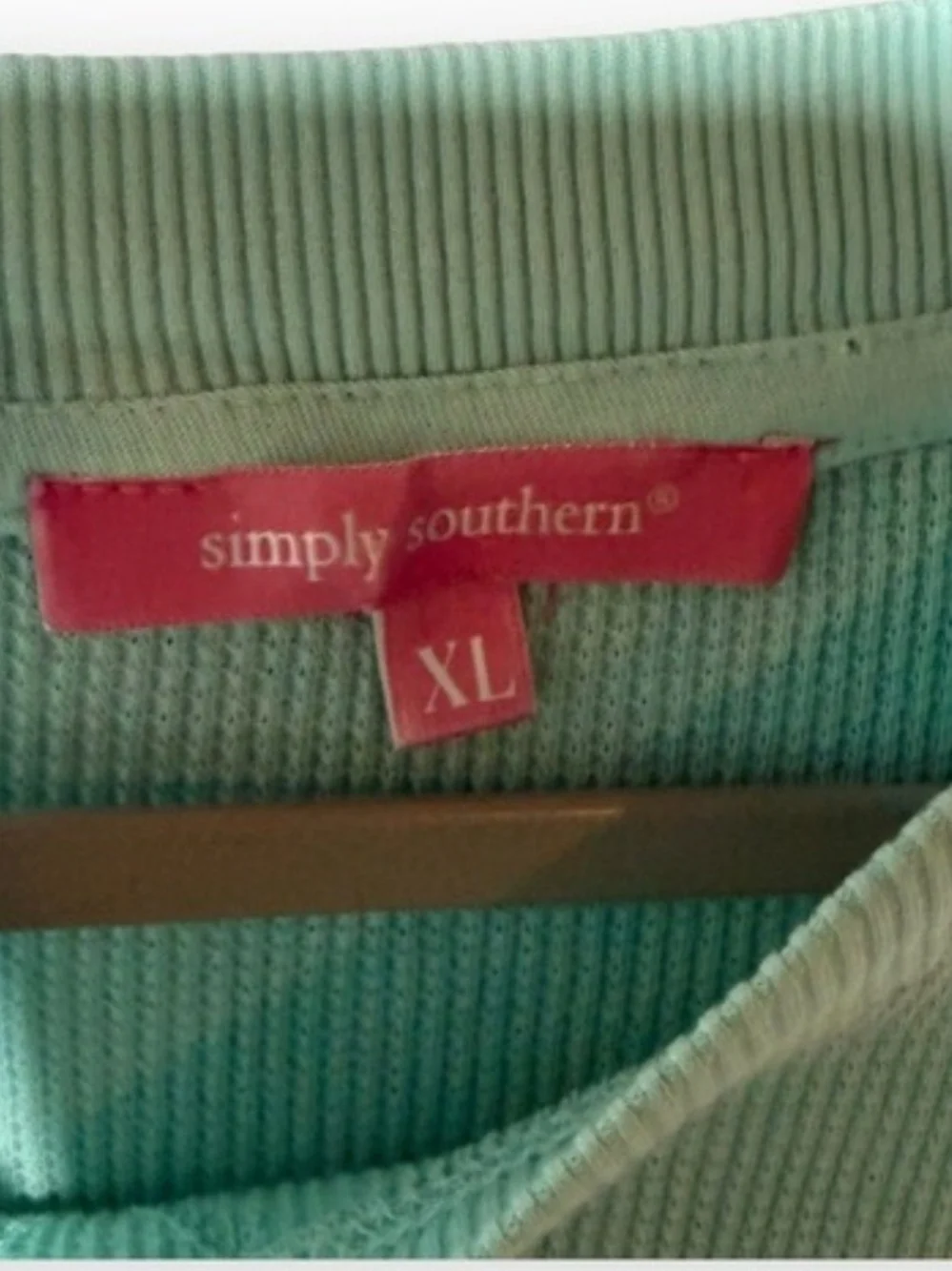 Simply Southern Girls' Tie-Dye Long Sleeve Top - Aqua & Light Blue
